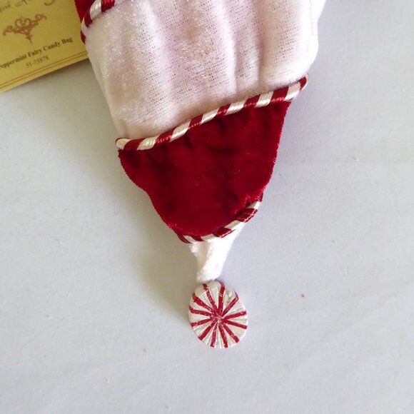 NEW MARK ROBERTS 12” HANGING PEPPERMINT FAIRY CANDY BAG HOLIDAY DECORATION - Picture 8 of 13